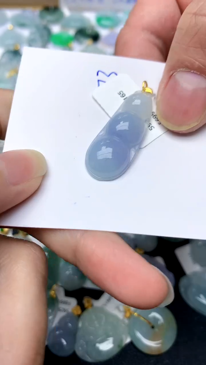 【闪购商品】翡翠颈饰18K金镶嵌73天然A货翡翠