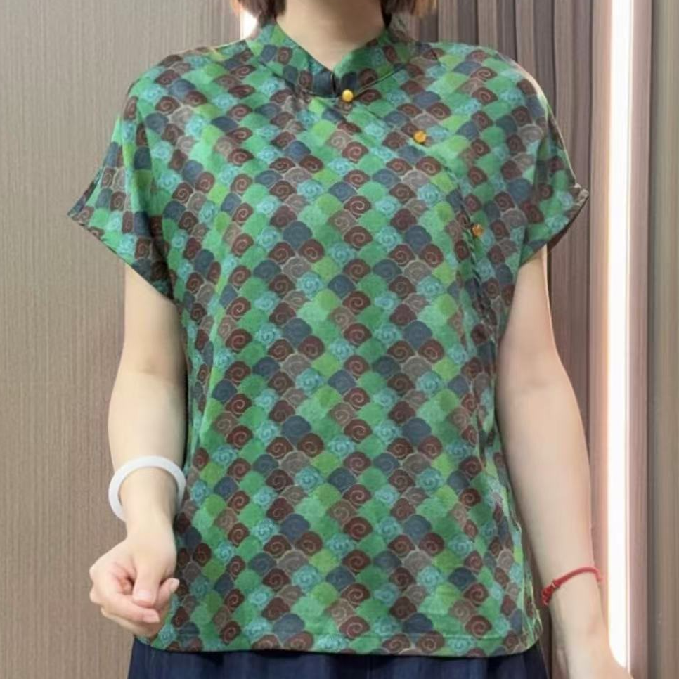 【祥云】夏季显瘦网红轻薄洋气女款文艺透气显气质时尚3055