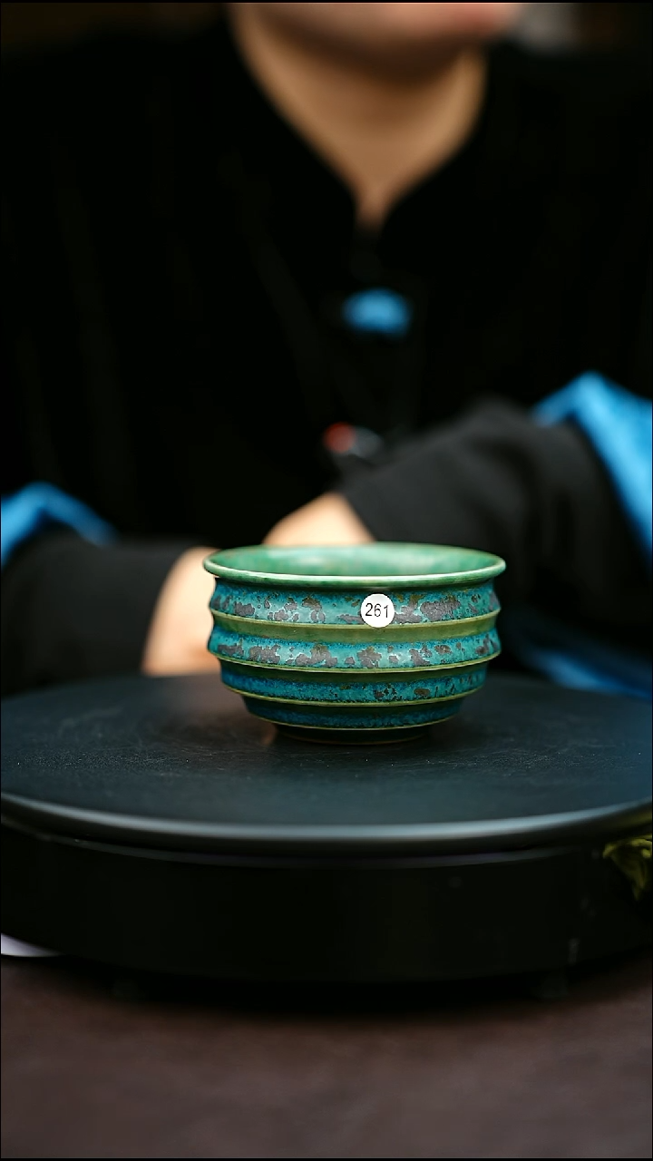 261#原矿钧瓷炉钧釉炫纹杯