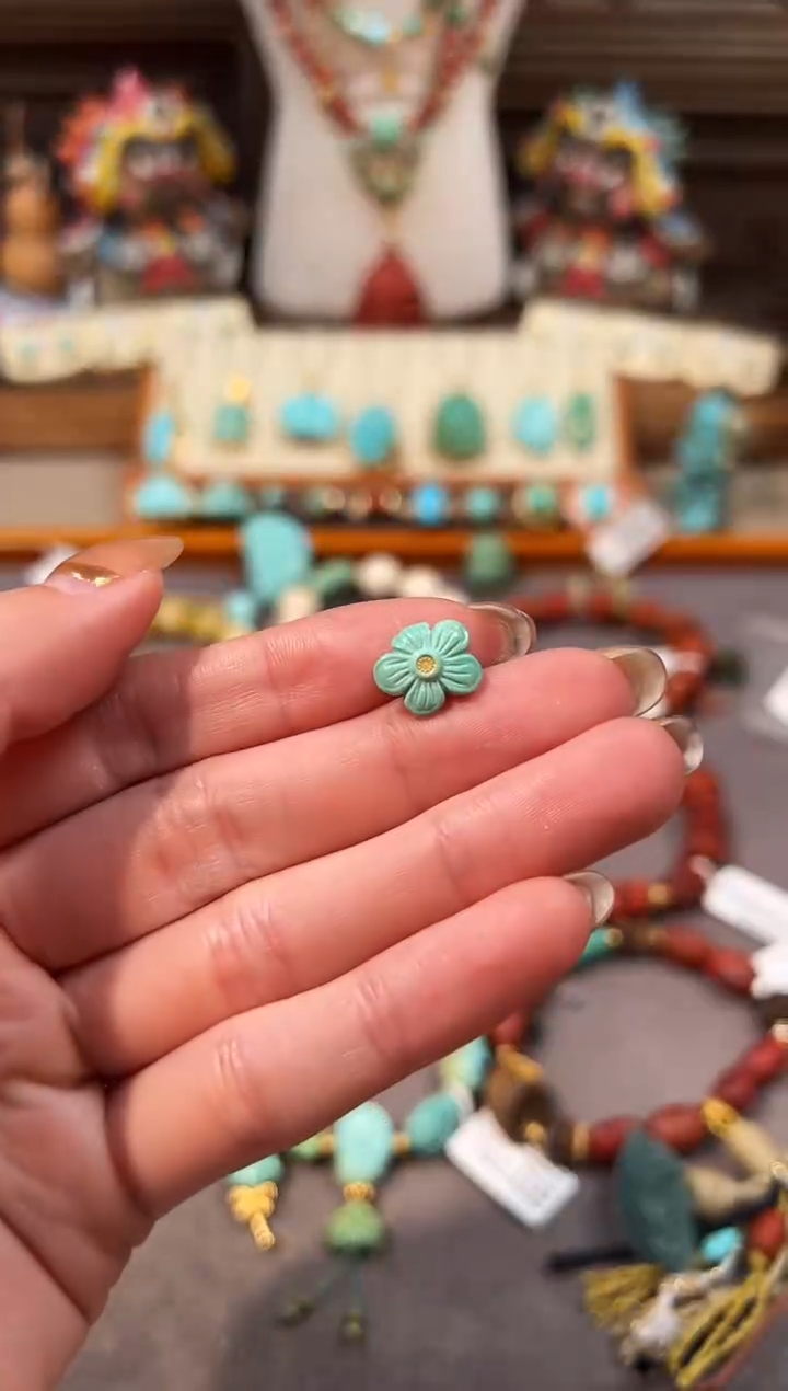 未镶嵌绿松石配饰绿松石配饰花卡子