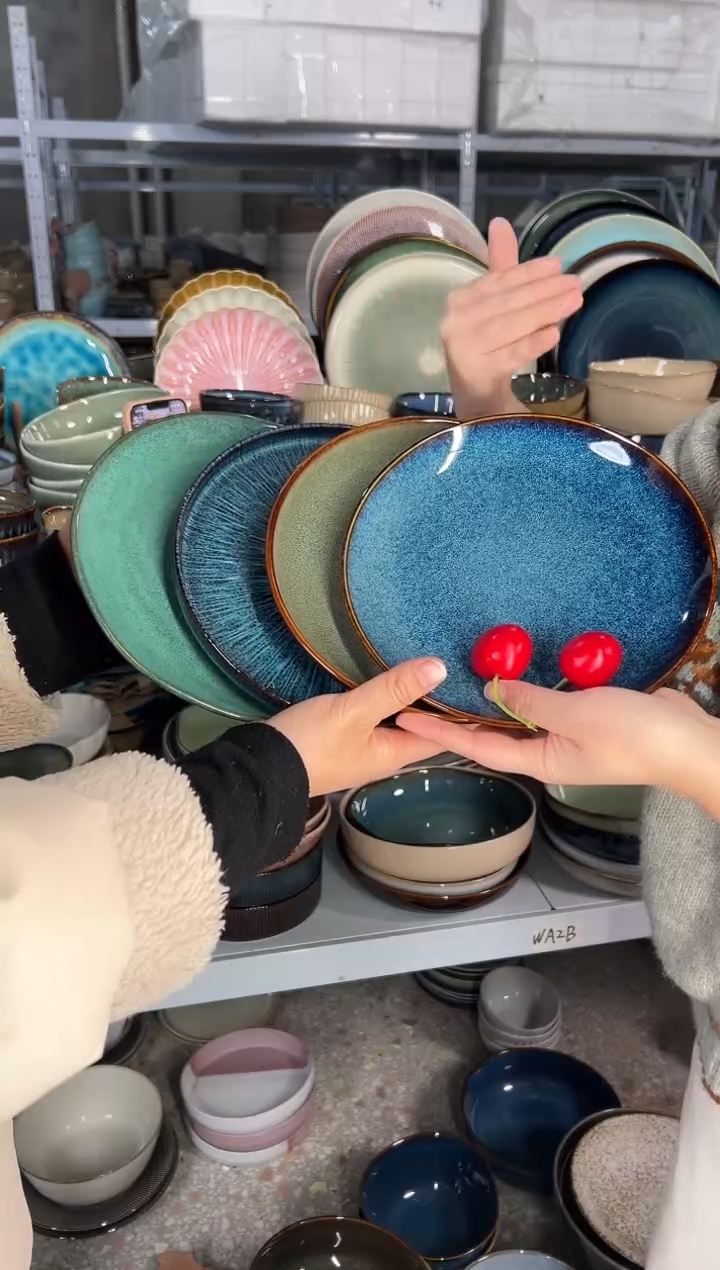陶瓷外贸尾货瑕疵满20包邮X4小盘8英寸