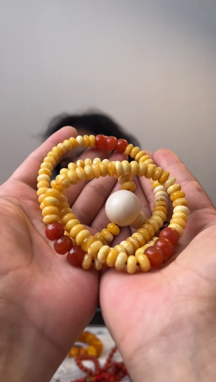 【闪购商品】蜜蜡颈饰未镶嵌噶玛家108珠设计款