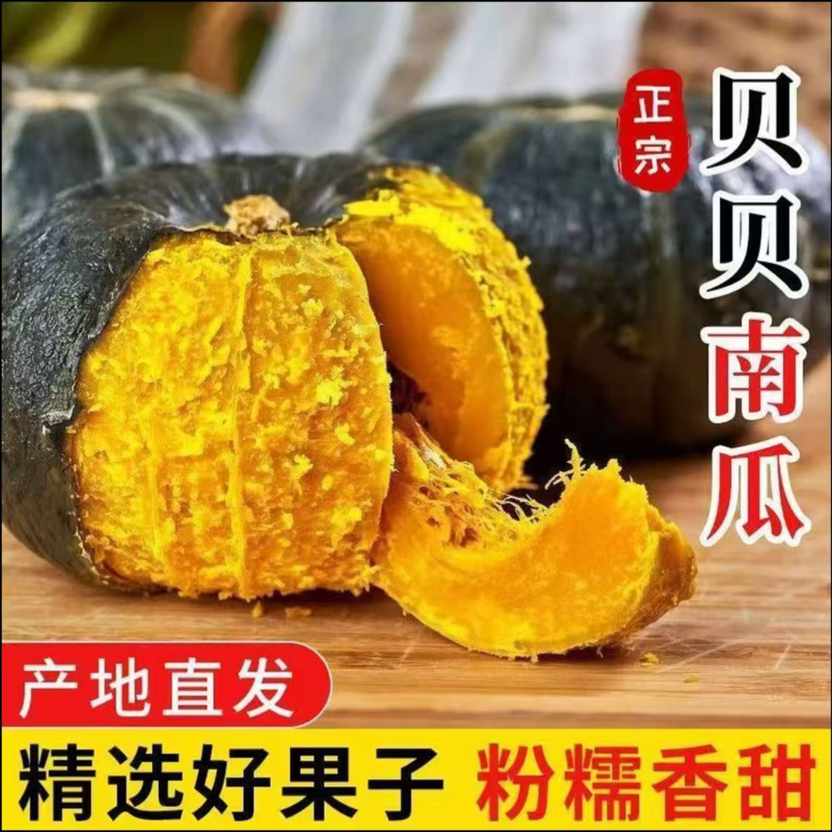 内蒙露天贝贝南瓜真贝贝南瓜粉糯香甜板栗味宝宝辅食新鲜4.5斤起