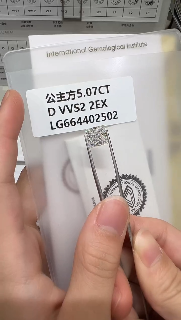 【闪购商品】实验室培育钻石裸石未镶嵌@ 5.07ct 先鉴赏，再定制！