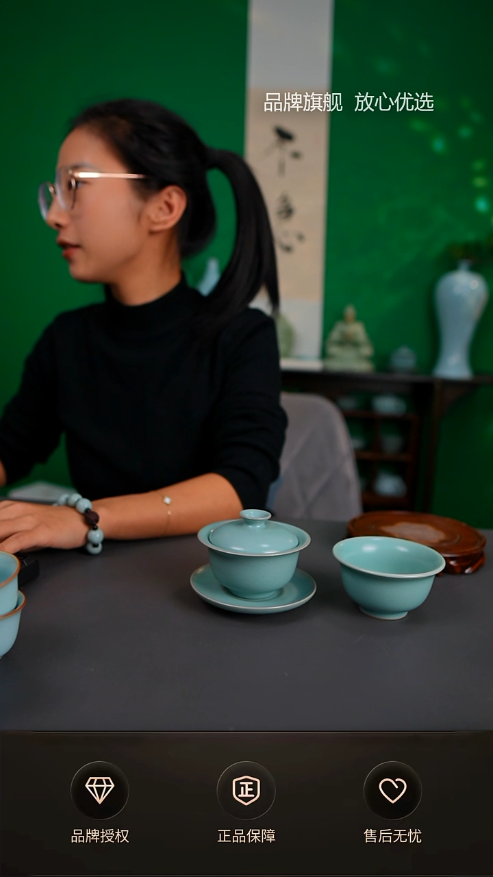 【闪购商品】一级仿古小元宝盖碗 压手杯