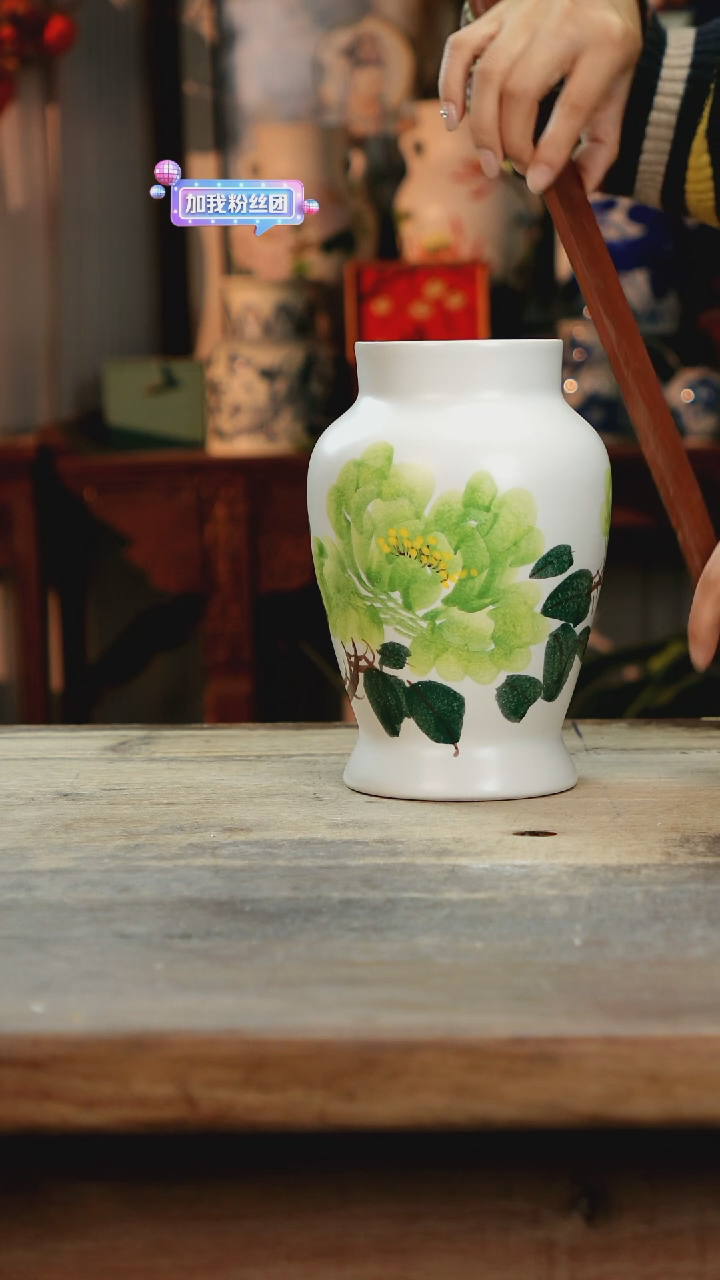 【闪购商品】瓷片景德镇纯手工釉下彩精品花瓶