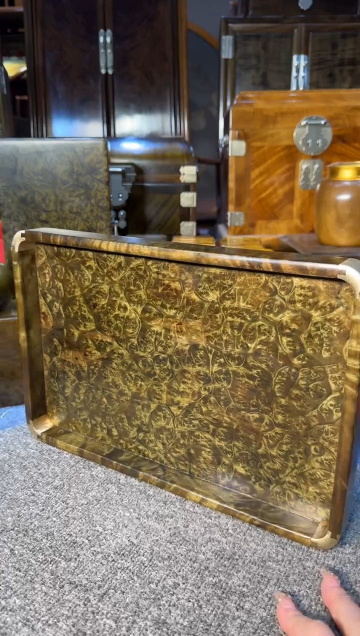 【闪购商品】乌木类成套家具精品阴沉乌木托盘Y38