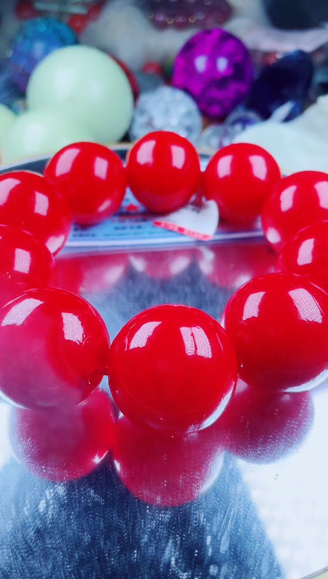 硅化珊瑚（珊瑚玉）手串未镶嵌红珊瑚手串卡30