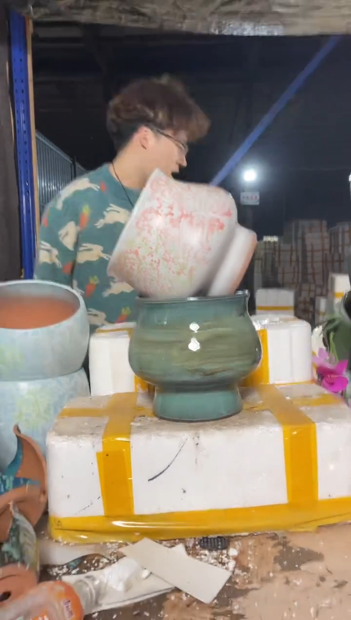 紫砂花盆宜兴紫砂粗陶花盆18-20