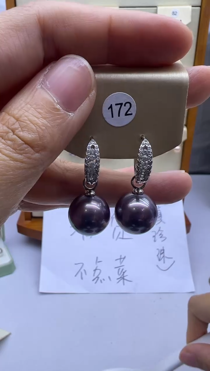 未镶嵌耳饰淡水珍珠172