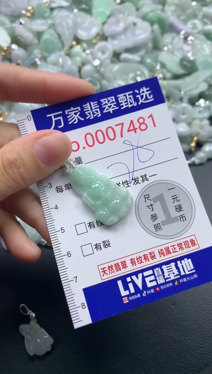 吊坠(不含链)未镶嵌翡翠7481