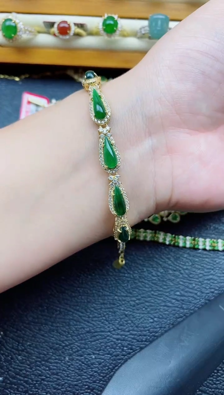 银S925镶嵌戒指翡翠1