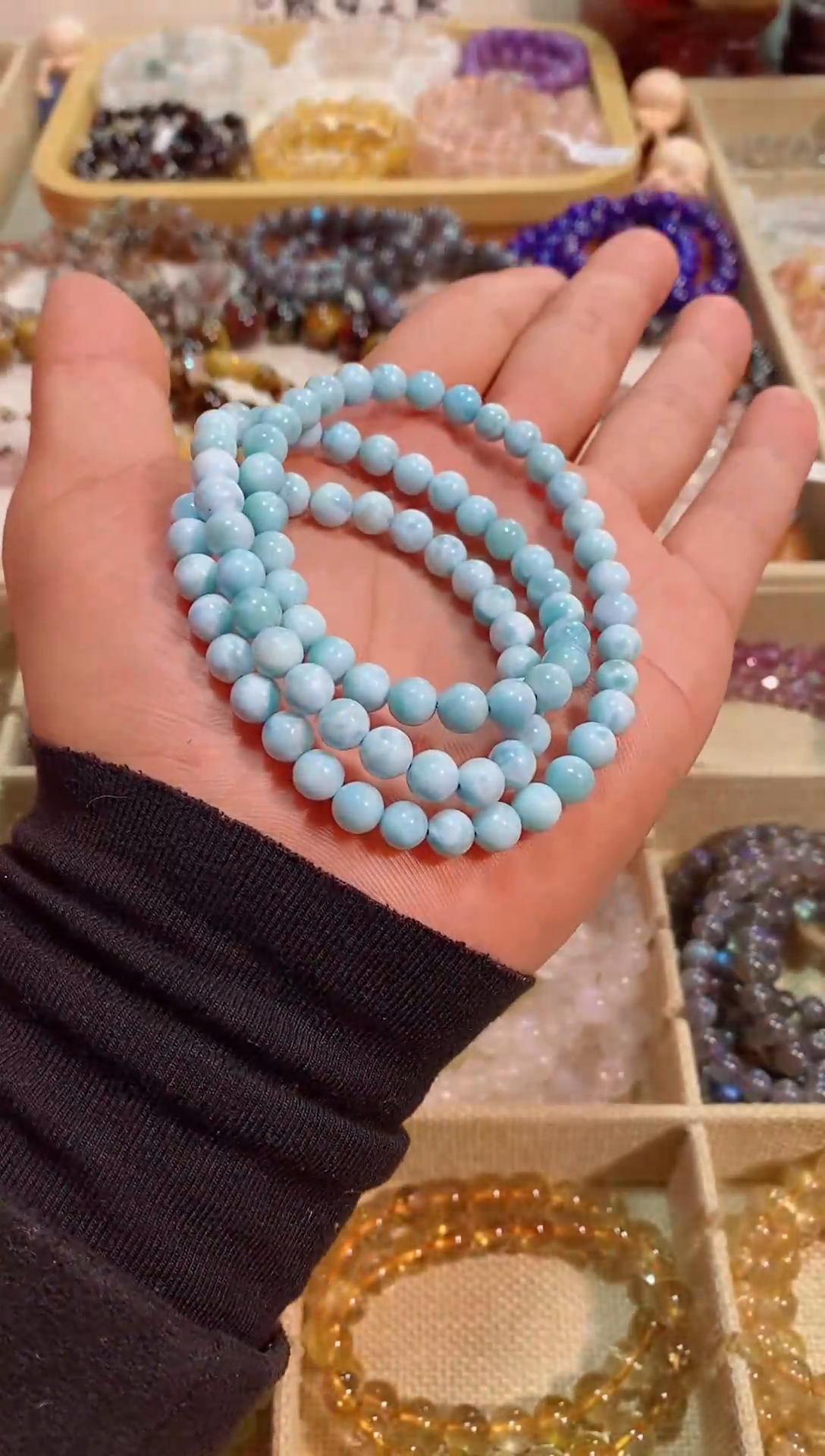 【闪购商品】针钠钙石（海纹石）手链未镶嵌多圈 (多样性发其一）