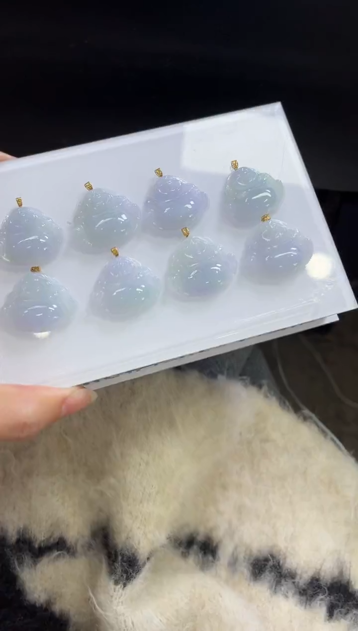 【闪购商品】翡翠颈饰18K金镶嵌L14多样性发一件/配绳子