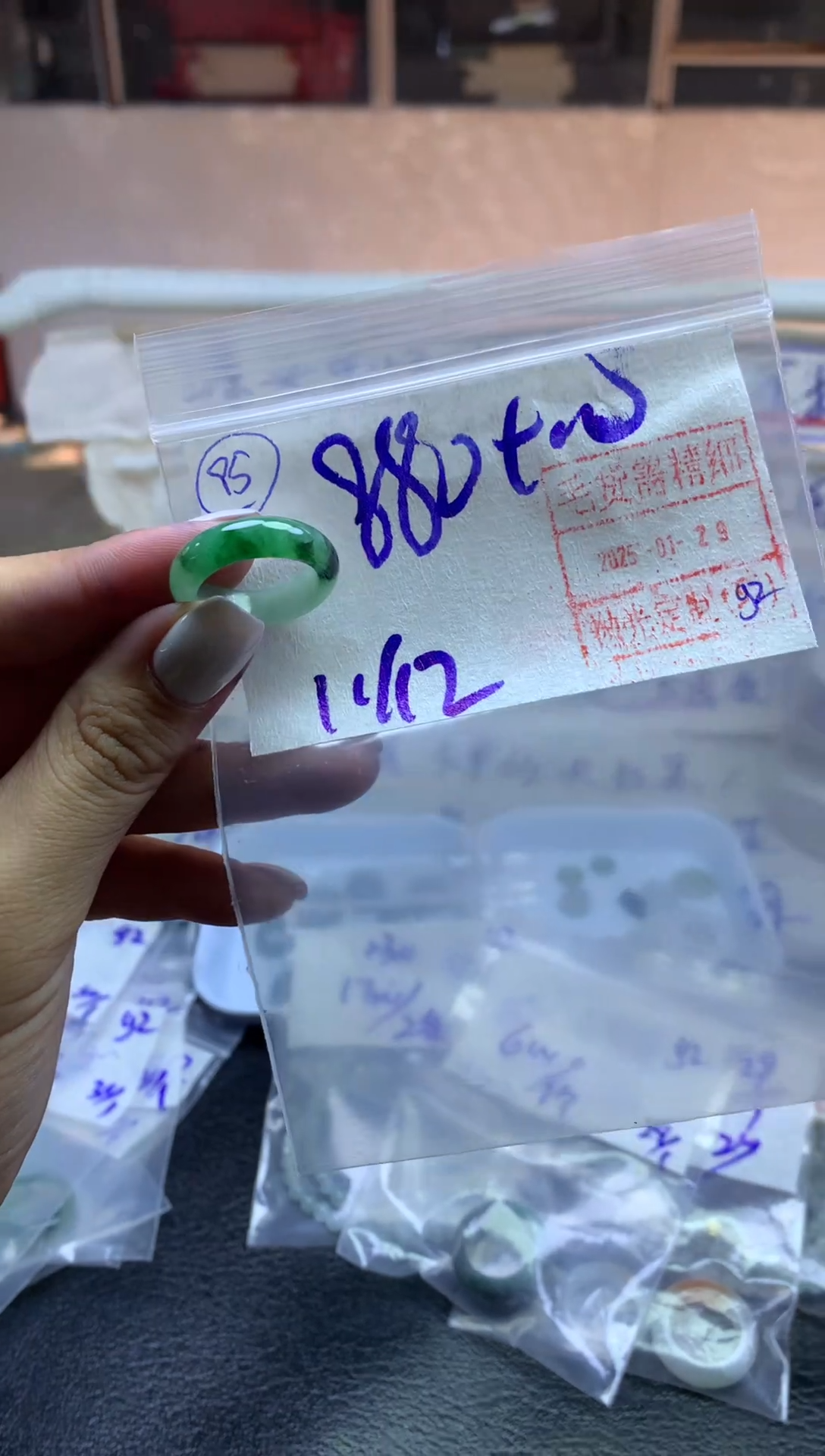 【闪购商品】定制翡翠未镶嵌戒圈1112-890元毛货需精抛光发