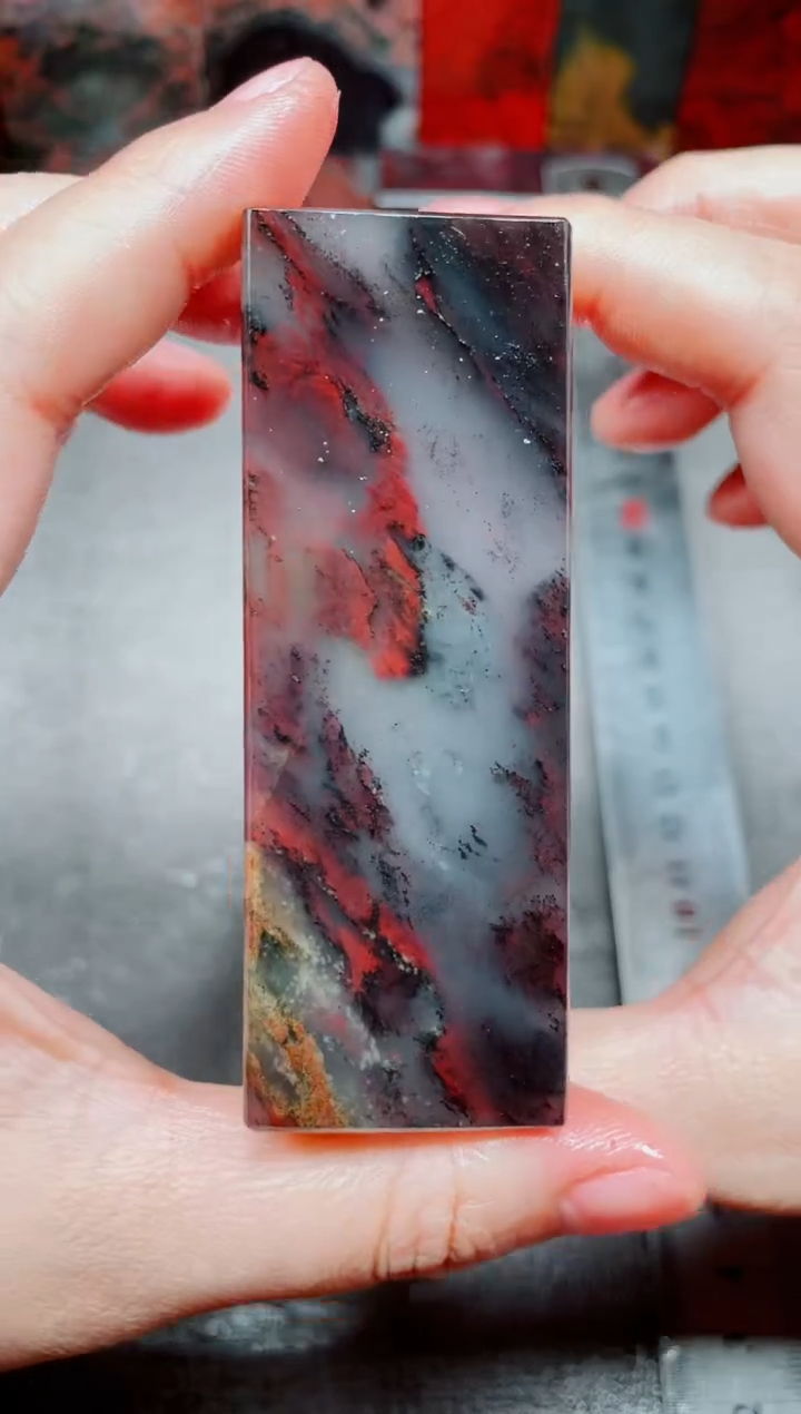 桂林鸡血玉素章3.0左右6