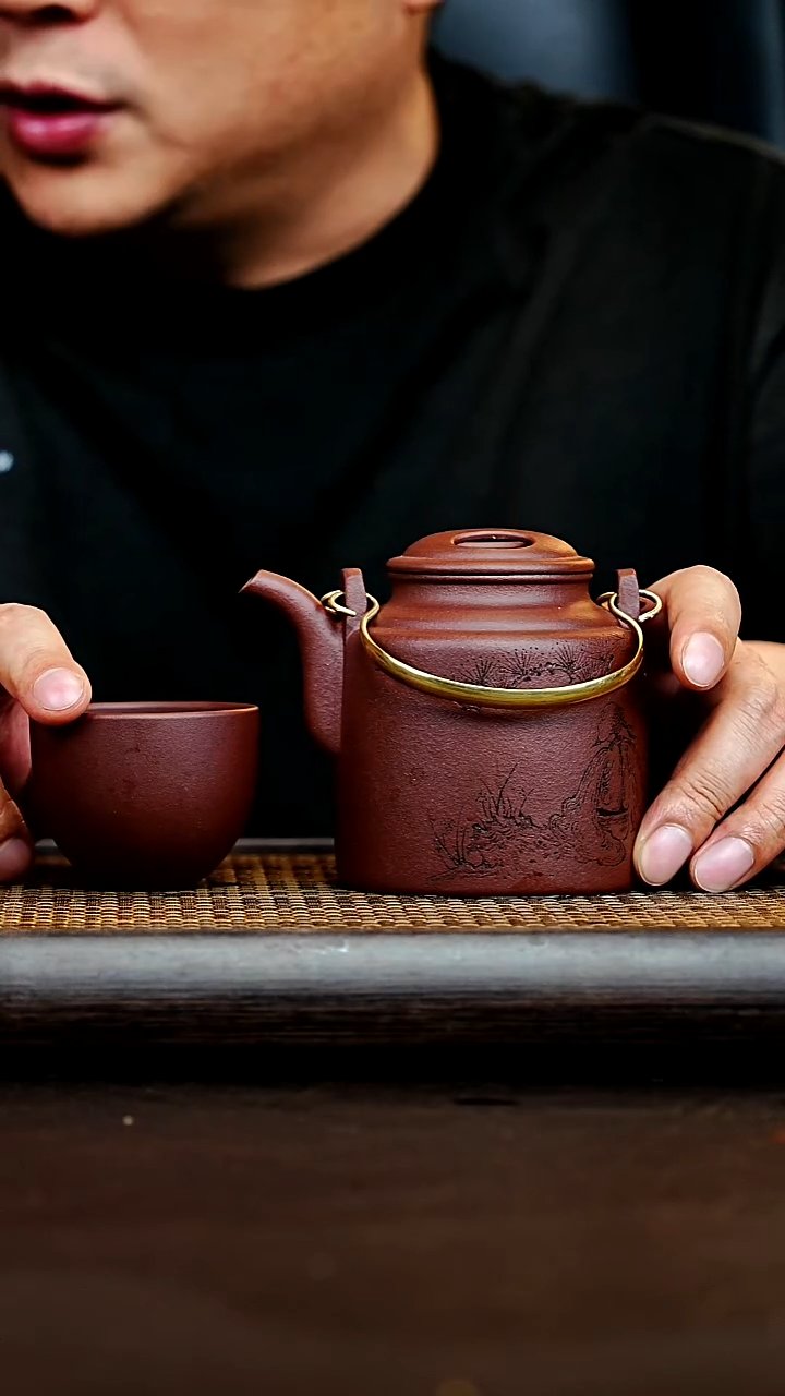 茶壶紫砂宜兴悦茗壶紫砂  59 +4个不到翁主人杯