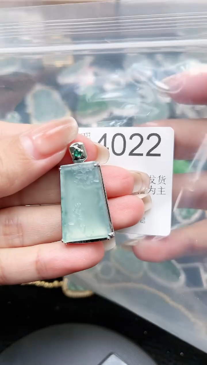 【闪购商品】翡翠颈饰未镶嵌4022赠皮绳