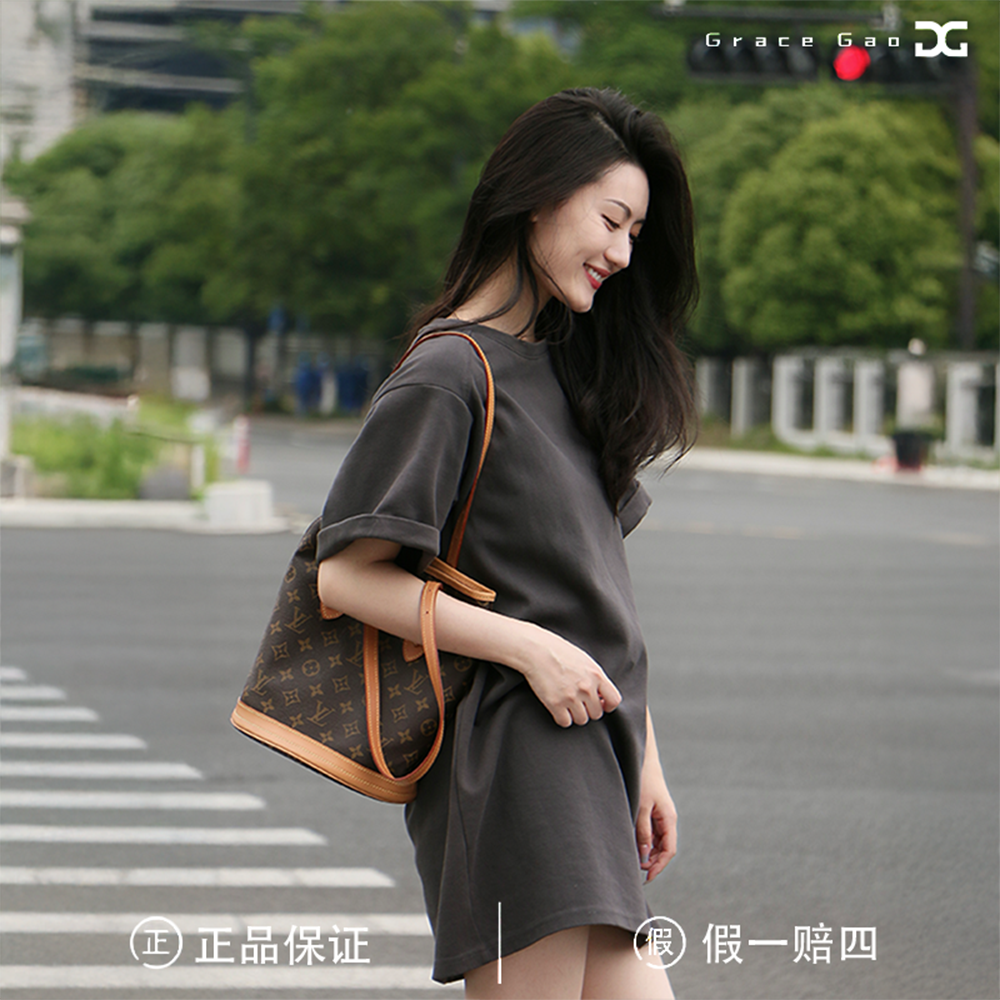 修复品LouisVuitton/路易威登/LV中古小水桶