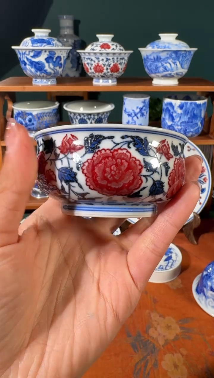 【闪购商品】杯永明尚玩牡丹矮炉式杯