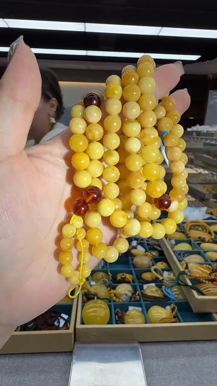 琥珀颈饰未镶嵌222秒拍号 假一罚三 8mm