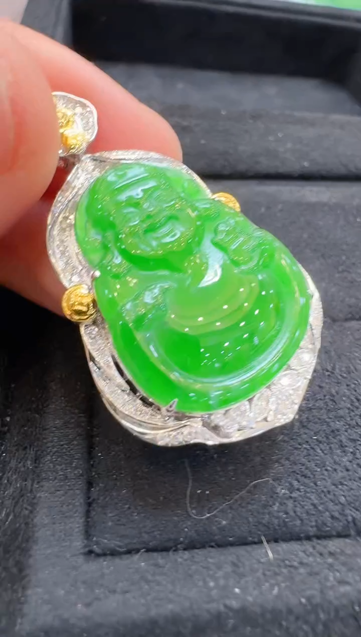 【闪购商品】翡翠吊坠(不含链)18K金镶嵌多样性团购发一件