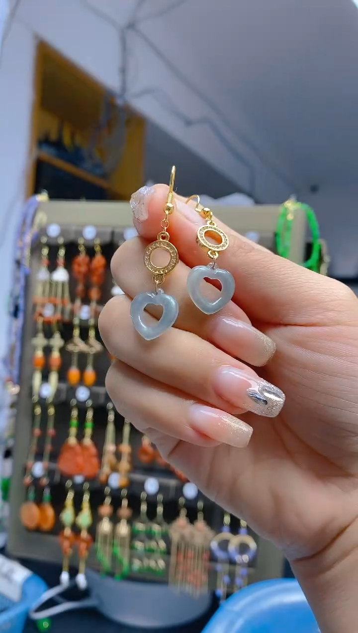 【闪购商品】翡翠耳饰合金251翡翠耳钩