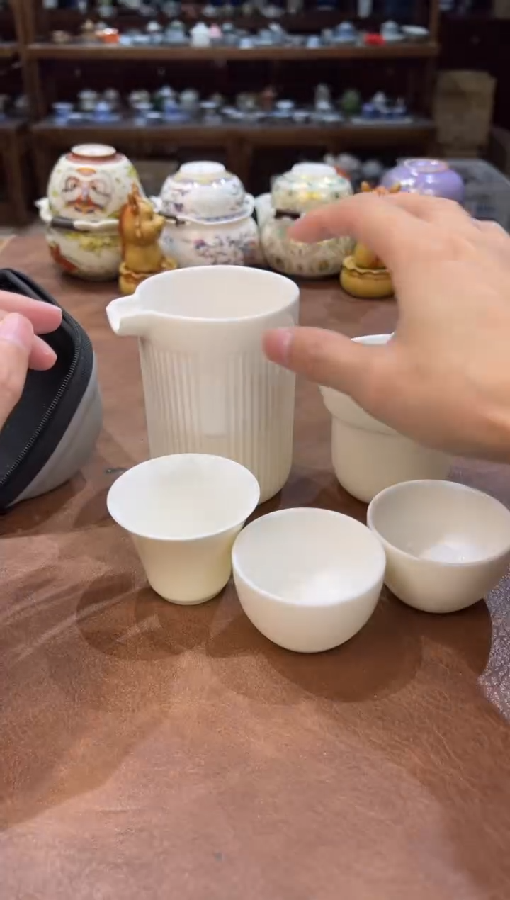 真的很便宜会开片的旅行茶具