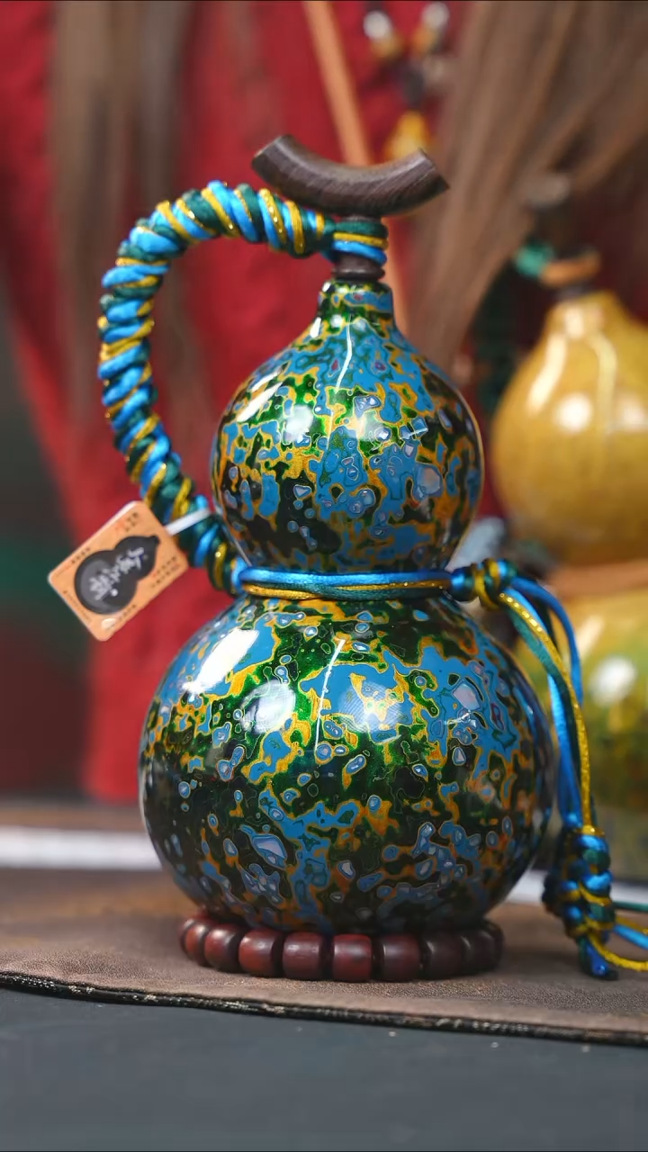 【闪购商品】WK307漆艺酒葫芦不包手串及旋转底座