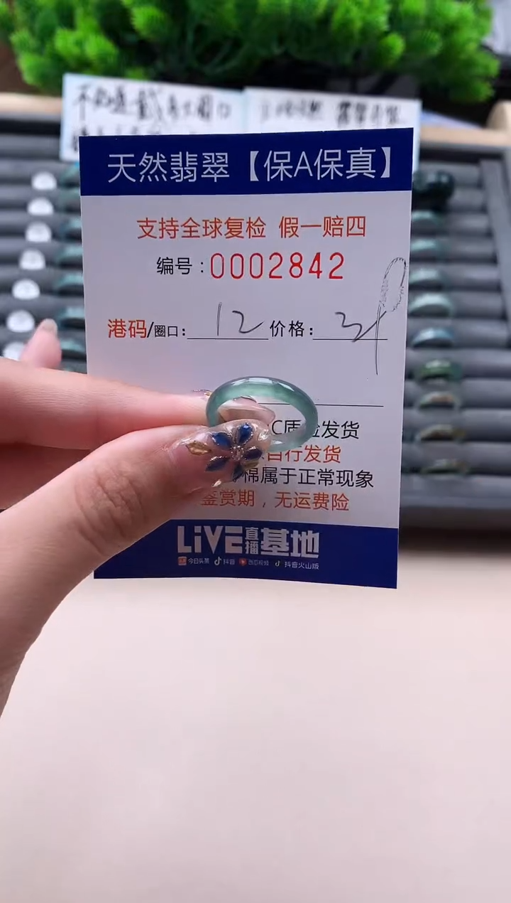 未镶嵌戒指翡翠天然  2842