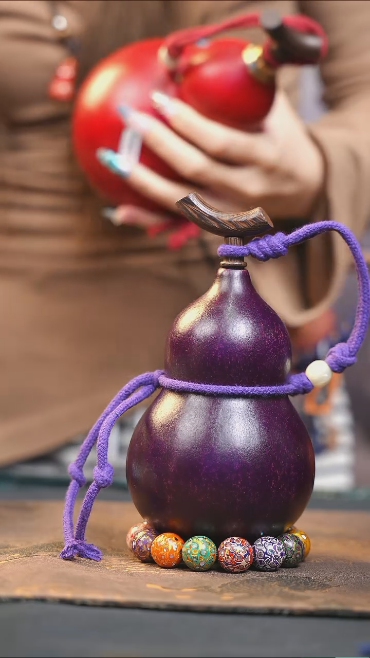 【闪购商品】WA275大漆酒葫芦不包手串及旋转底座