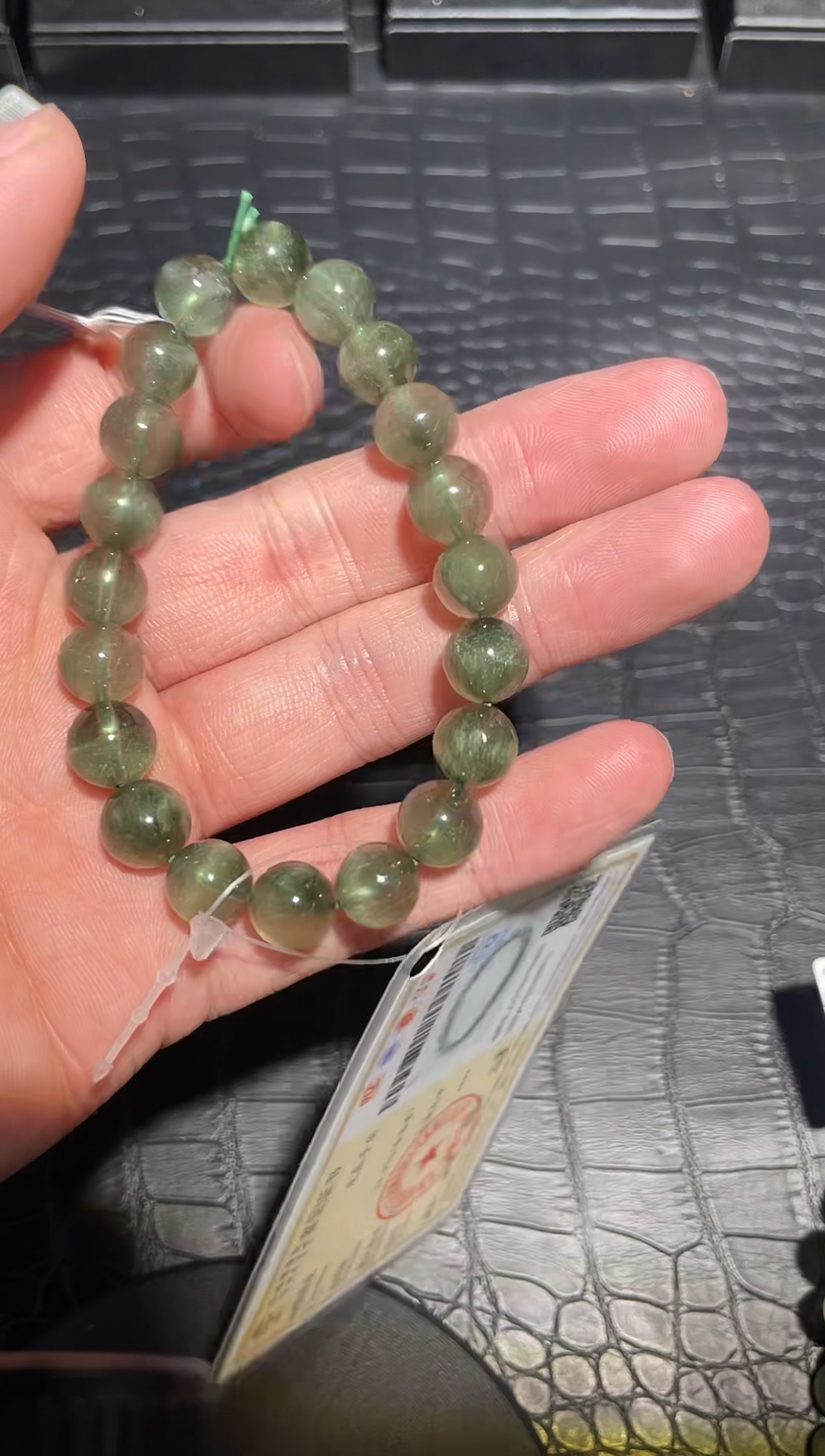 【闪购商品】水晶手链未镶嵌单圈绿发晶A9