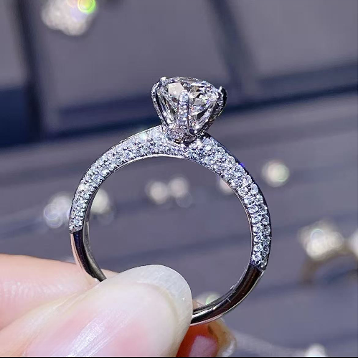 #沐南专享#001 T满钻戒指轻奢简约情侣款