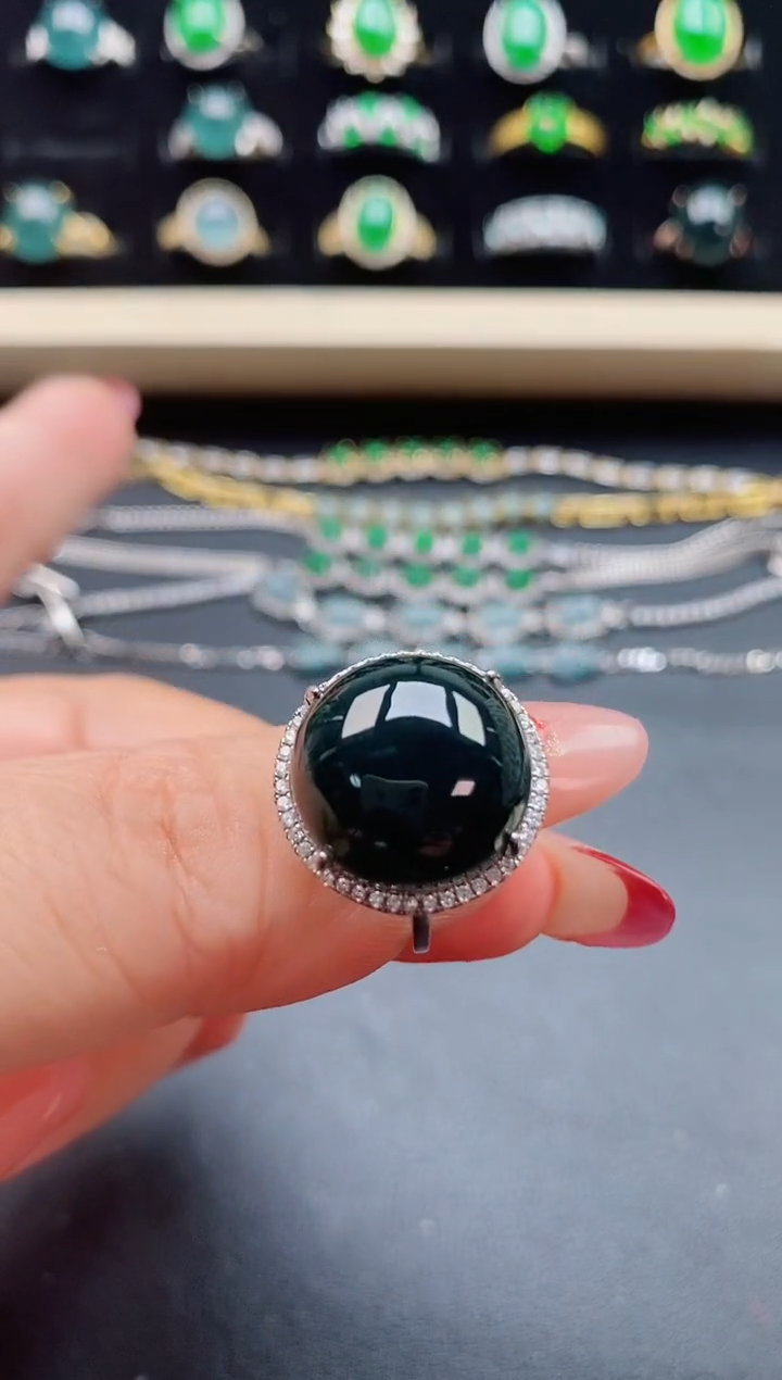 【闪购商品】翡翠戒指银S925镶嵌321321