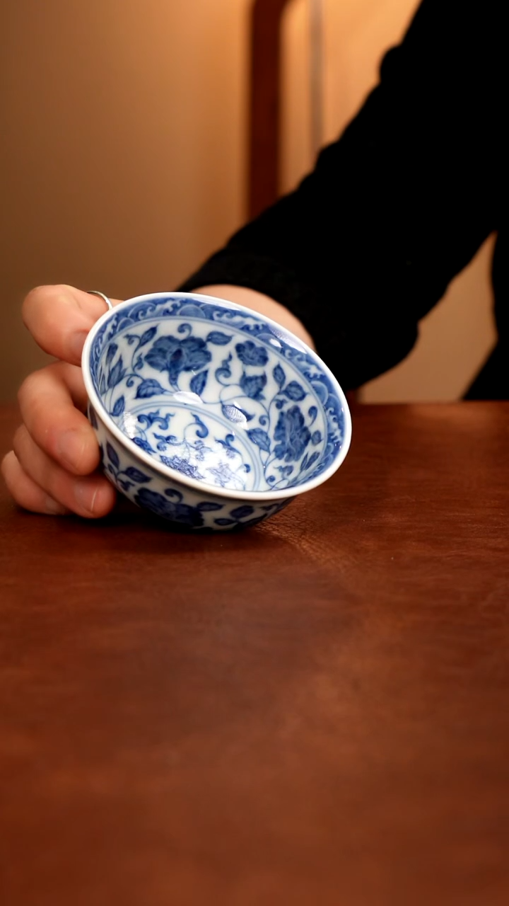 摆件陶景德镇瓷器，青花瓷手绘茶具~