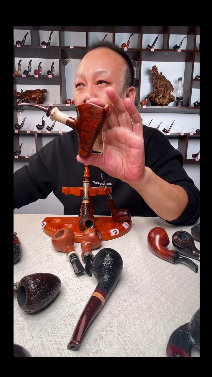 意大利石楠木手工打磨烟斗