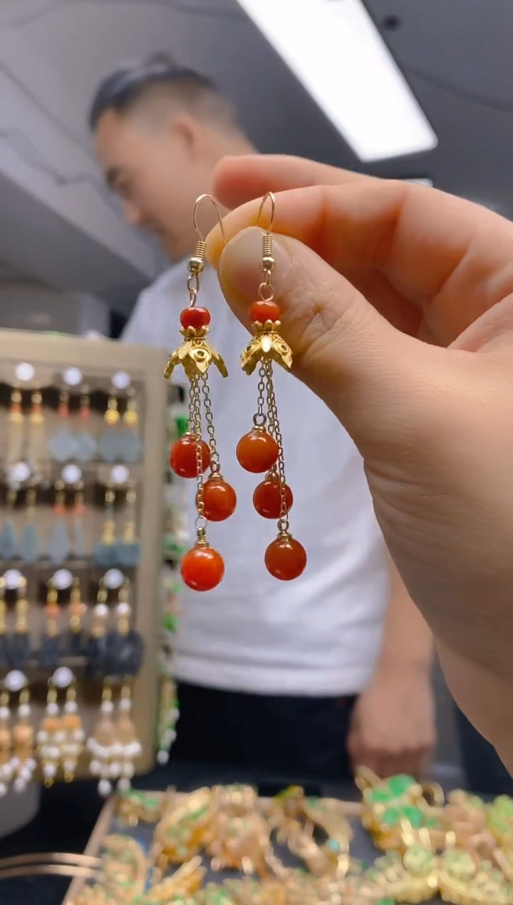 【闪购商品】翡翠耳饰合金0162翡翠耳钩