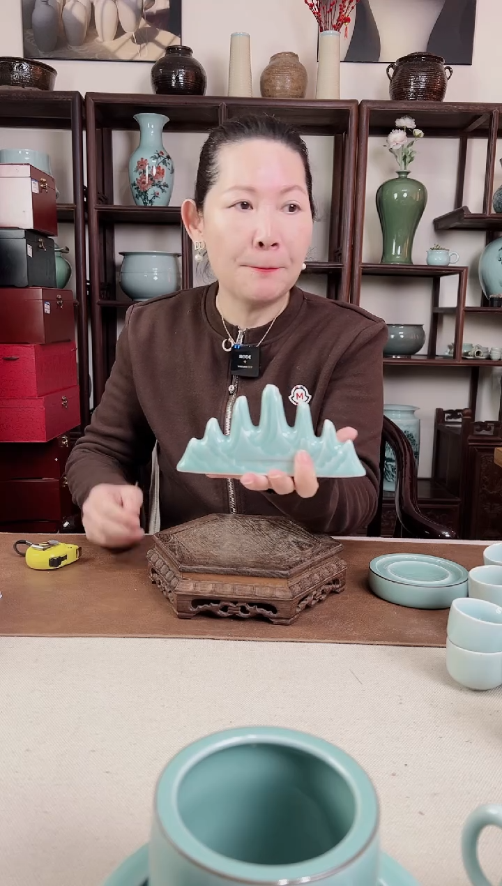 【闪购商品】杯青瓷 老梅青 笔架