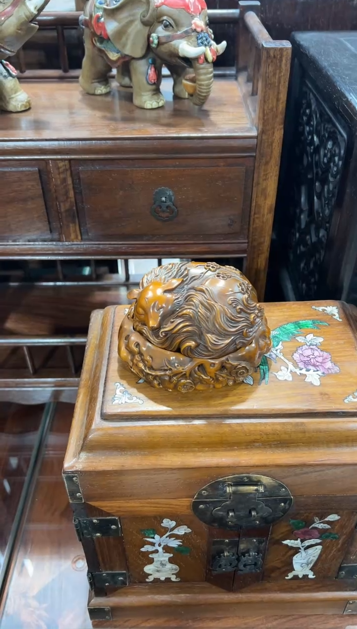 风**静黄杨木小香炉1111111111