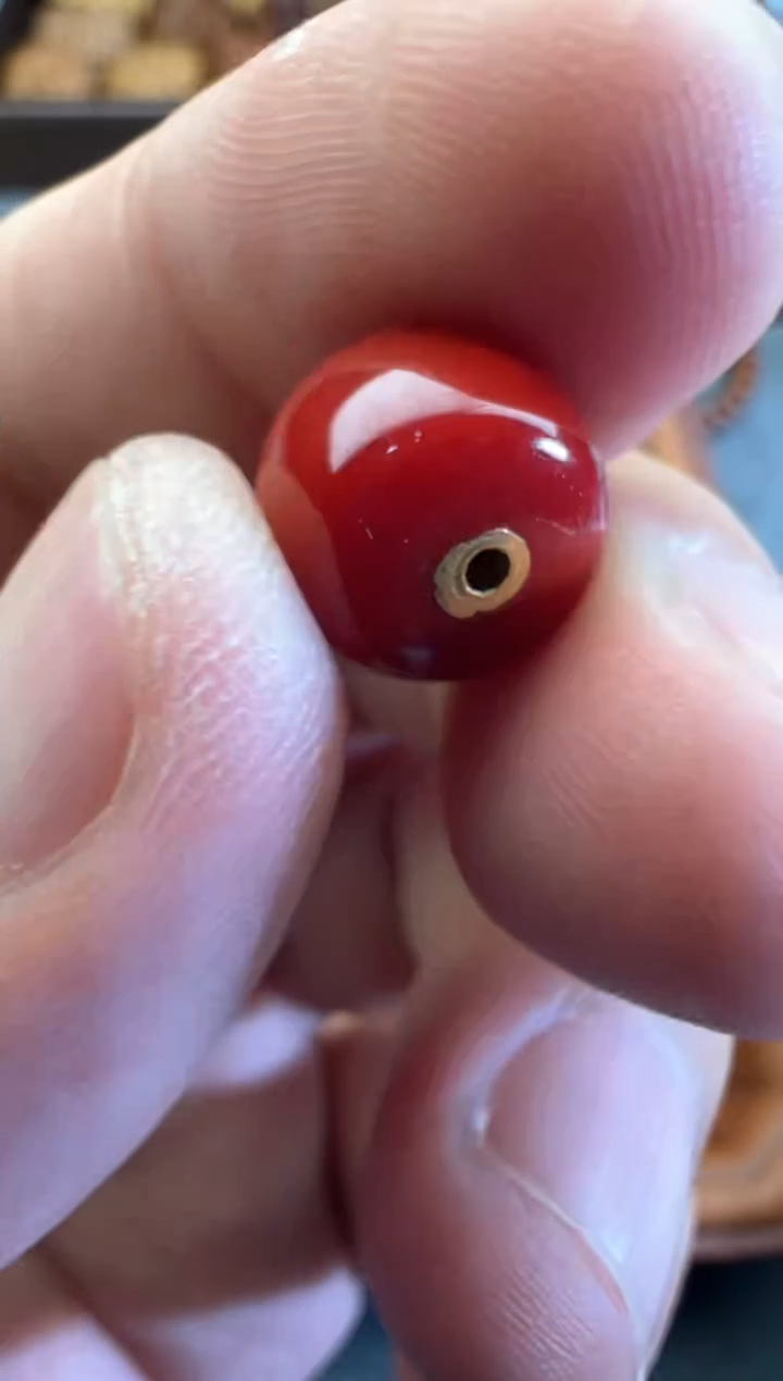 【闪购商品】南红玛瑙戒指合金南红珠子1