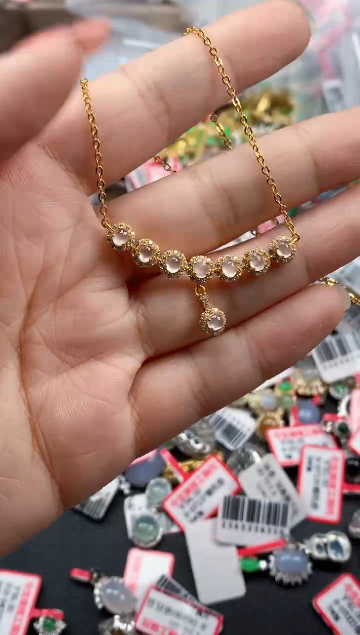 银S925镶嵌戒指翡翠天然A货缅甸翡翠