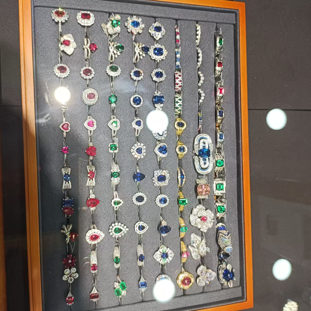 培育蓝宝石S925银镶戒指/项链/耳饰多样性发货发其一