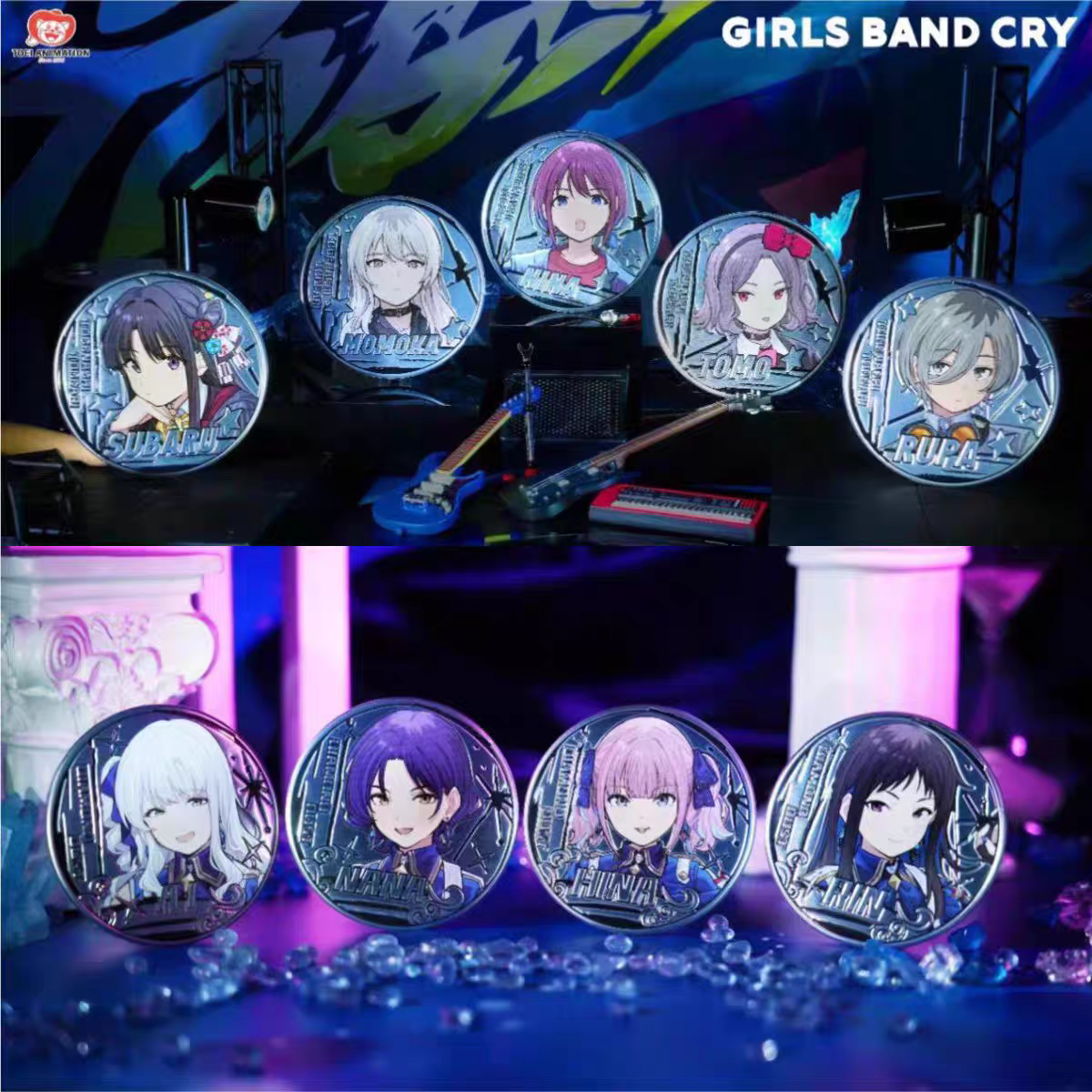 正版上海快闪GBC哭泣少女乐队2周年LIVE金属浮雕徽章吧唧盲盒