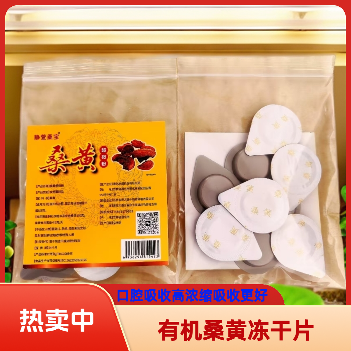 有机桑黄冻干片，更快更方便，吸收效果更好
