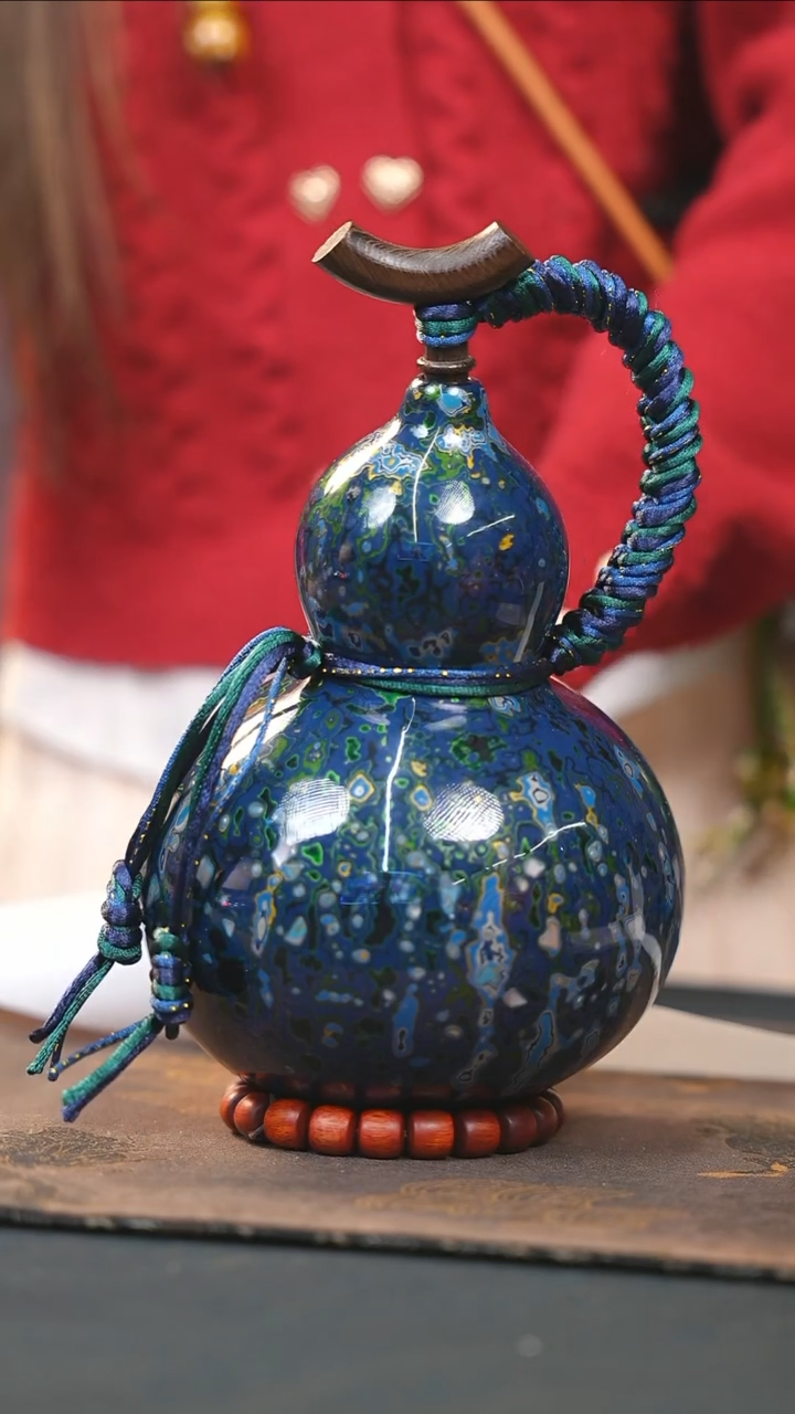 【闪购商品】WB185漆艺酒葫芦不包手串及旋转底座