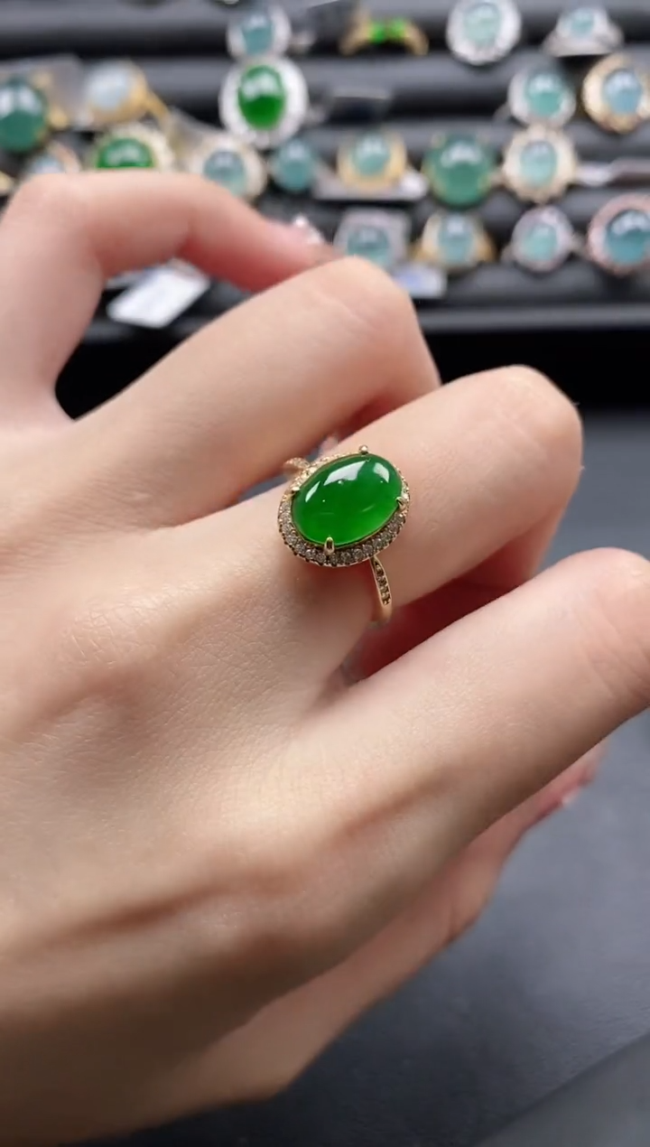 【闪购商品】翡翠戒指银S925镶嵌11111
