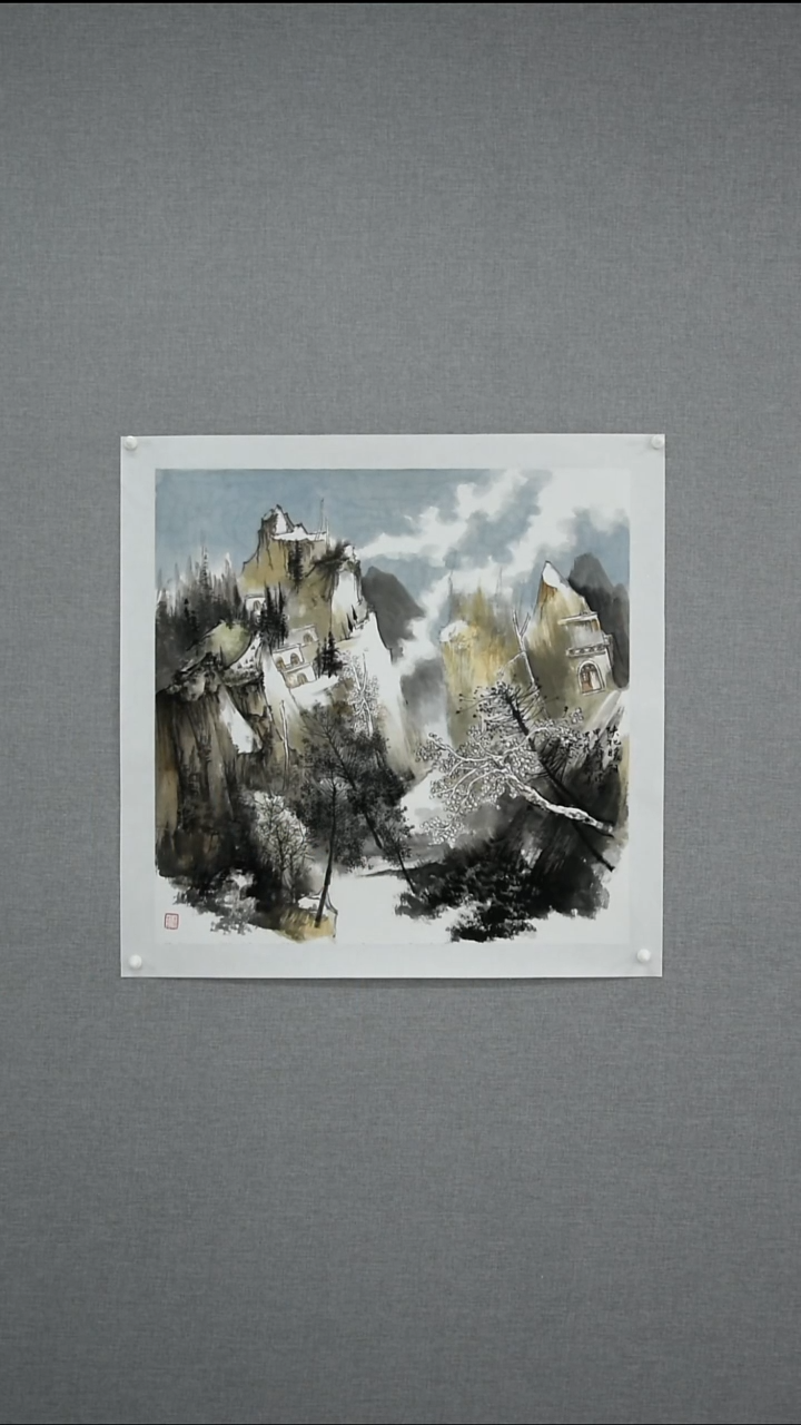 【闪购商品】绘画索敬坤-山水-4平尺-03