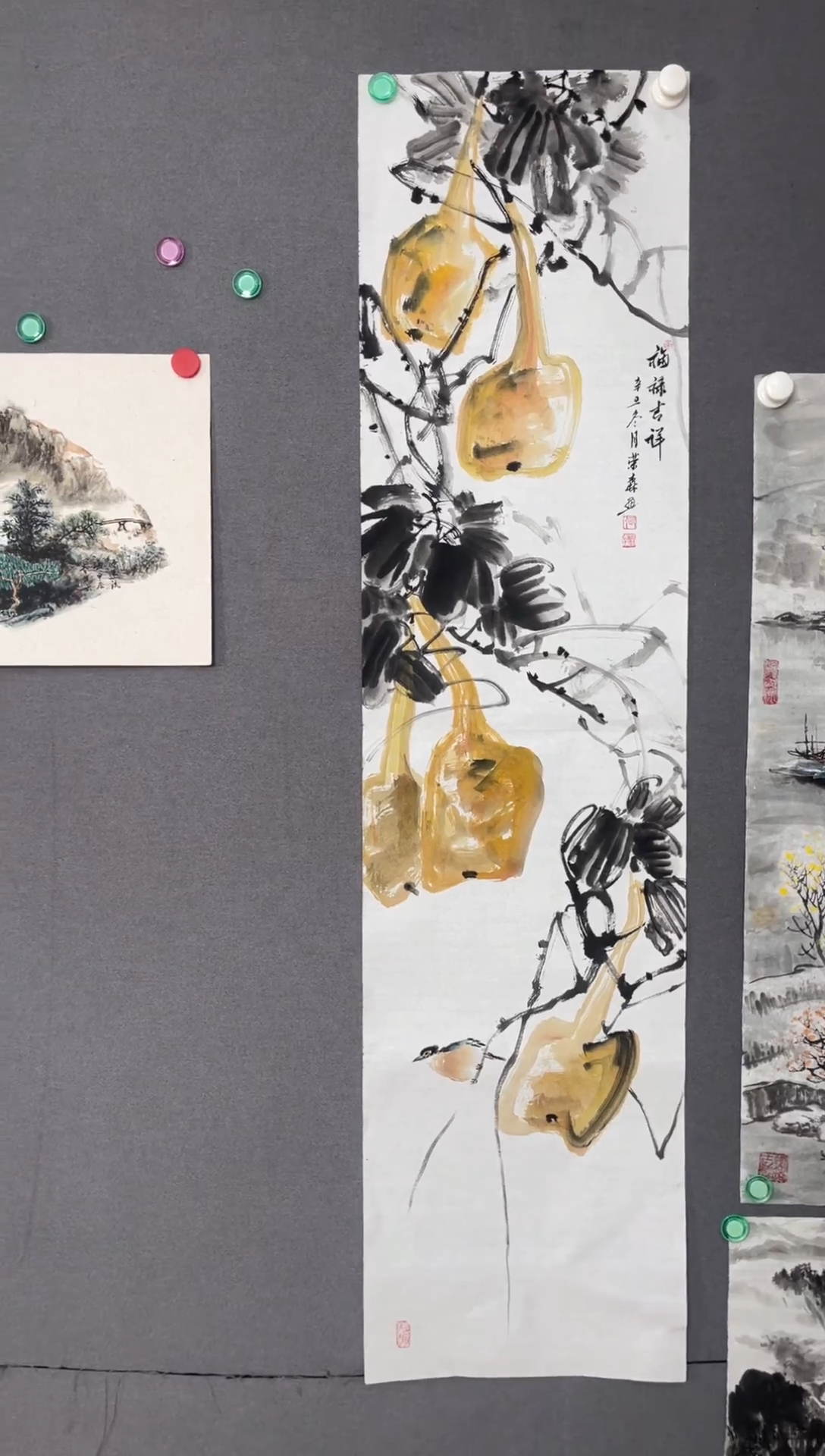 国画国画山水花鸟作品