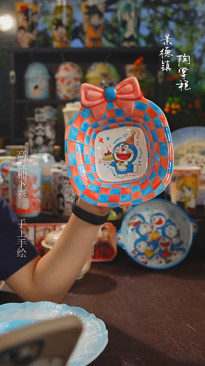 景德镇高温釉下彩纯手工手绘