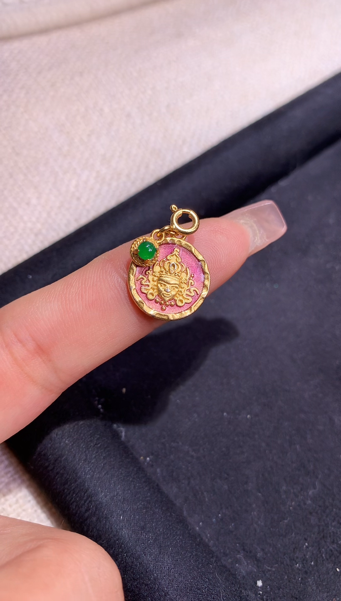 翡翠银S925镶嵌吊坠(不含链)吊坠